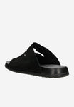 Wojas Black Leather Slide Sandals | 3203321