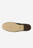 Wojas Dark Brown Velour Leather Ballet Flats with Godlen Logo | 4400362