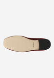 Wojas Burgundy Velour Leather Ballet Flats with Godlen Logo | 4400365