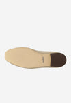 Wojas Beige Velour Leather Ballet Flats with Godlen Logo | 4400364