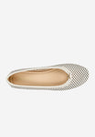 Wojas Light Beige Openwork Leather Ballet Flats | 4405659