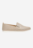 Wojas Beige Openwork Leather Loafers | 4610254