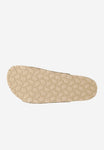 Wojas Beige Velour Leather Slide Sandals | 7407764