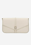 Wojas White Leather Crossbody Bag with Decorative Crystals | 8030250