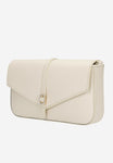 Wojas White Leather Crossbody Bag with Decorative Crystals | 8030250