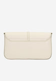 Wojas White Leather Crossbody Bag with Decorative Crystals | 8030250