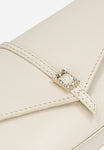 Wojas White Leather Crossbody Bag with Decorative Crystals | 8030250