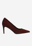 Wojas Burgundy Velour Leather High Heels | 3517465