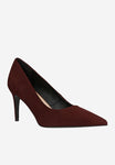 Wojas Burgundy Velour Leather High Heels | 3517465