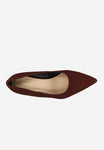 Wojas Burgundy Velour Leather High Heels | 3517465