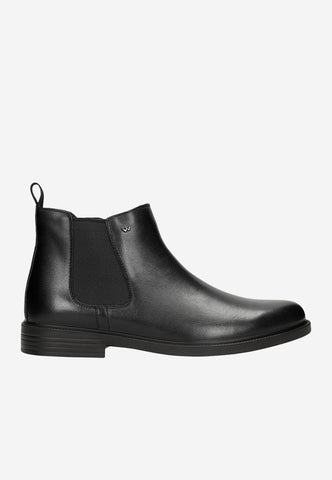 Wojas Black Leather Chelsea Boots | 2004351
