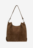 Wojas Dark Brown Velour Leather Tote Bag | 8044662