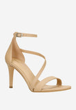 Wojas Beige Leather Ankle Strap High Heels Sandals | 7618854