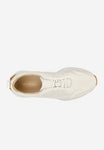 Wojas Beige Embossed Leather Sneakers | 4632954