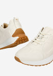 Wojas Beige Embossed Leather Sneakers | 4632954