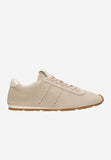 Wojas Beige Velour Leather Sneakers | 4633964
