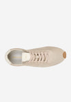 Wojas Beige Velour Leather Sneakers | 4633964