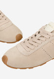 Wojas Beige Velour Leather Sneakers | 4633964