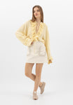 Wojas Beige Velour Leather Sneakers | 4633964