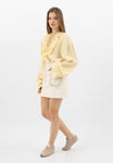 Wojas Beige Velour Leather Sneakers | 4633964