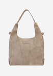 Wojas Beige Velour Leather Tote Bag | 8044664