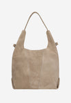 Wojas Beige Velour Leather Tote Bag | 8044664