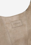 Wojas Beige Velour Leather Tote Bag | 8044664