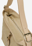 Wojas Beige Velour Leather Crossbody Bag | 8045774