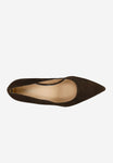 Wojas Chocolate Brown Velour Leather High Heels | 3517462
