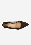 Wojas Chocolate Brown Velour Leather High Heels | 3517462