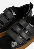 Wojas Black Combined Leather Sneakers | 4636571