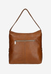 Wojas Brown Leather Tote Bag with Silver Logo | 8017653