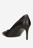 Wojas Brown Embossed Leather High Heels | 3517450