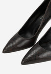 Wojas Brown Embossed Leather High Heels | 3517450