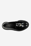 Wojas Black Patent Leather Loafers with Fringes | 4636431