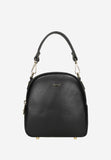 Wojas Black Leather Crossbody Bag with Golden Logo | 8043151