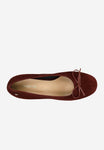 Wojas Burgundy Velour Leather Heels with Bow | 3517566