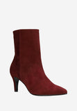 Wojas Burgundy Velour Leather Ankle Boots | 5530366