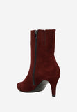 Wojas Burgundy Velour Leather Ankle Boots | 5530366
