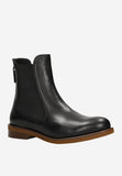 Wojas Black Leather Insulated Ankle Boots with Brown Sole | 5536851