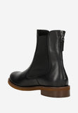 Wojas Black Leather Insulated Ankle Boots with Brown Sole | 5536851