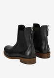 Wojas Black Leather Insulated Ankle Boots with Brown Sole | 5536851