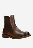 Wojas Brown Insulated Leather Ankle Boots with Zipper | 5536852