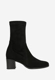 Wojas Black Velour Leather Ankle Boots | 5531881