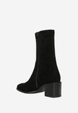 Wojas Black Velour Leather Ankle Boots | 5531881