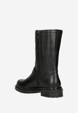 Wojas Black Insulated Leather Biker Boots with Strap | 5531251