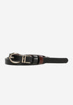 Wojas Women's Thin Black and Burgundy Leather Belt | 9313555