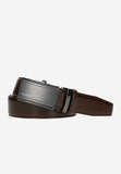 Wojas Brown Leather Belt with Full Buckle | 9313252