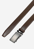 Wojas Brown Leather Belt with Full Buckle | 9313252