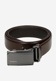 Wojas Brown Leather Belt with Full Buckle | 9313252